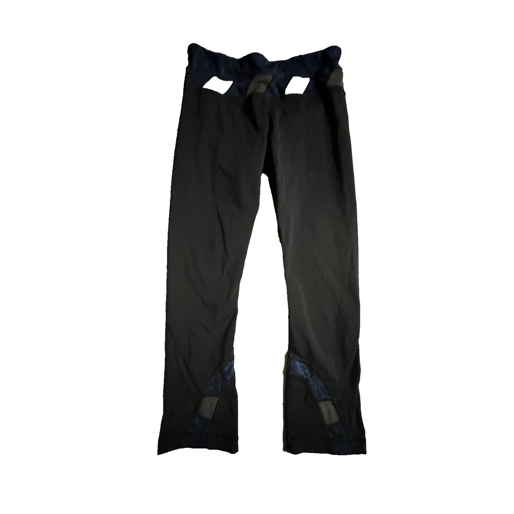 Lululemon Women's Size 4 Black and Blue Leggings 21"